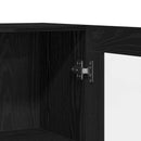 vidaXL Széf Fekete tölgy 120 x 30,5 x 70 cm Faanyag