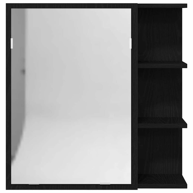 vidaXL Fürdőszobai tükörszekrény Musta tammi 62.5 x 20.5 x 64 cm