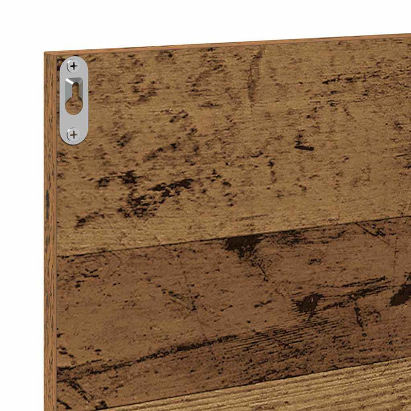 vidaXL Tükörpolc polcokkal tárolóval Öreg fa 90 x 10.5 x 37 cm Faanyag