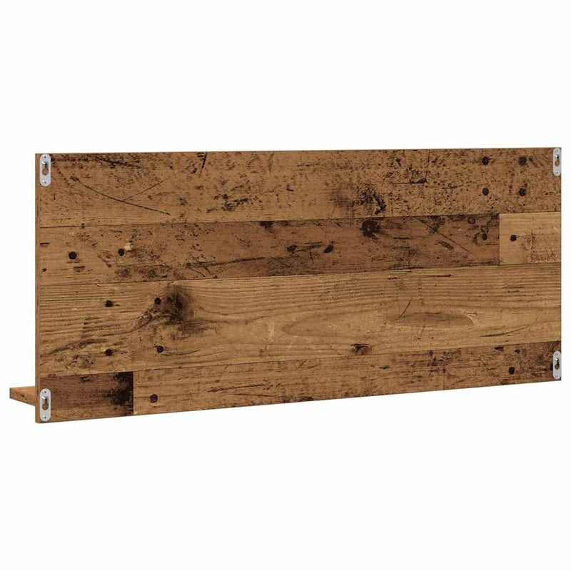 vidaXL Tükörpolc polcokkal tárolóval Öreg fa 90 x 10.5 x 37 cm Faanyag