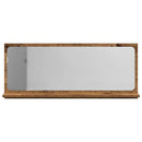 vidaXL Tükörpolc polcokkal tárolóval Régi fa 90 x 10,5 x 37 cm Faanyag