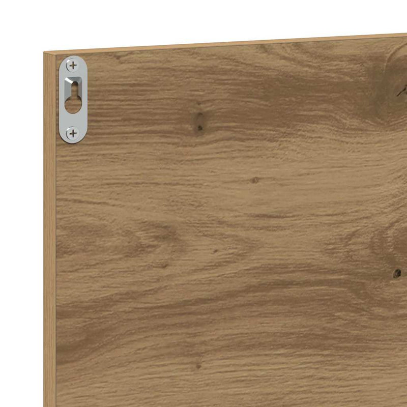 vidaXL Tükörpolc polcokkal Kézműves tölgy 90 x 10.5 x 37 cm Faanyag