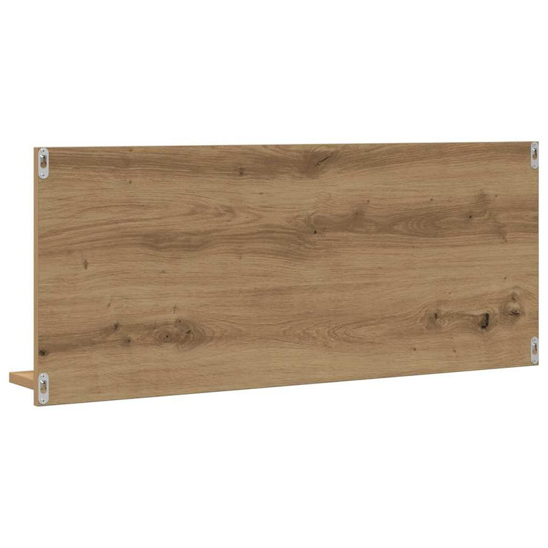 vidaXL Tükörpolc polcokkal Kézműves tölgy 90 x 10.5 x 37 cm Faanyag