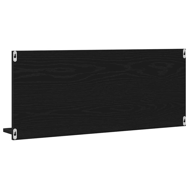 vidaXL Tükörpolc polcokkal Fekete tölgy 90 x 10.5 x 37 cm Faanyag