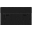 vidaXL Mosdókagyló szekrény Fekete tölgy 38,5 x 100 x 46 cm Faanyag