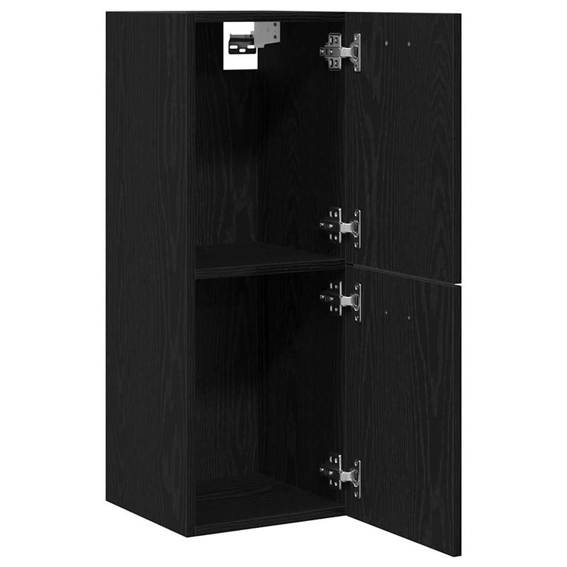 vidaXL Fürdőszoba Szekrény Fekete tölgy 30 x 30 x 80 cm Faanyag