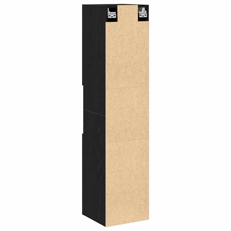 vidaXL Fürdőszoba Székény Fekete tölgy 30 x 30 x 130 cm Faanyag