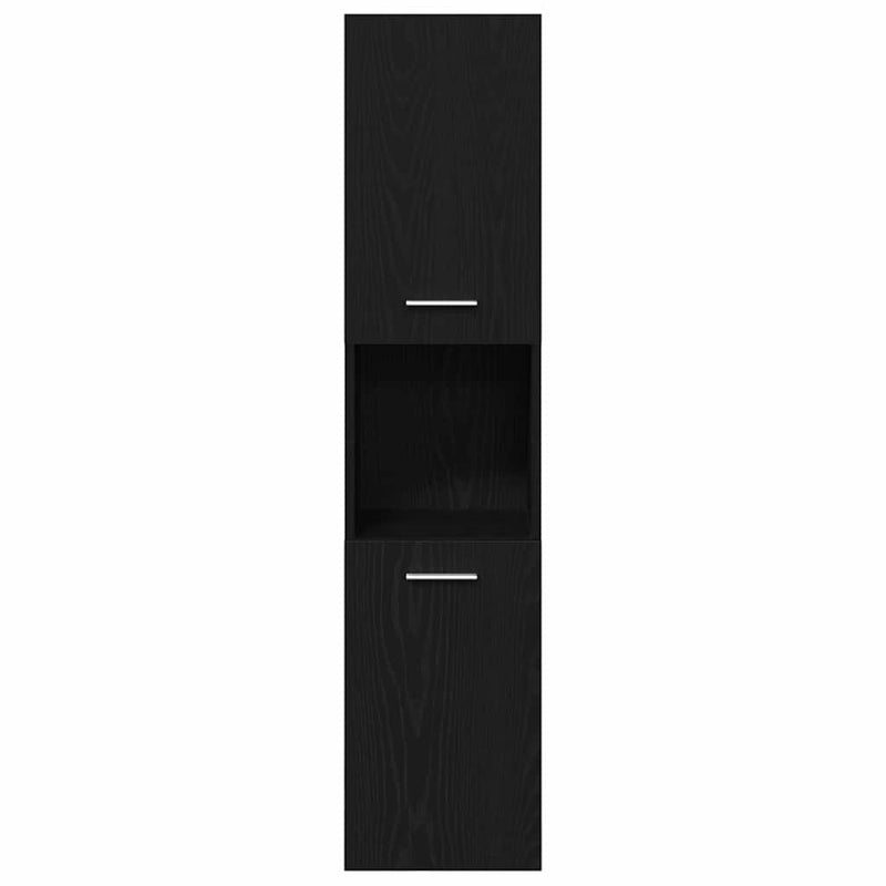 vidaXL Fürdőszoba Székény Fekete tölgy 30 x 30 x 130 cm Faanyag