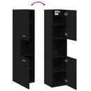 vidaXL Fürdőszoba Székény Fekete tölgy 30 x 30 x 130 cm Faanyag