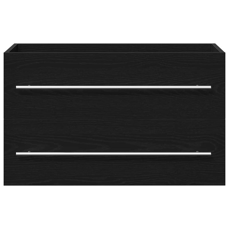 vidaXL fekete tölgy színű szerelt fa mosdószekrény 80 x 38,5 x 48 cm