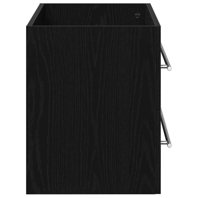 vidaXL fekete tölgy színű szerelt fa mosdószekrény 80 x 38,5 x 48 cm
