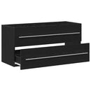 vidaXL fekete tölgy szerelt fa mosdószekrény 100x38,5x48 cm
