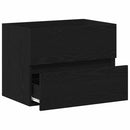 vidaXL Fürdőszoba Székény Fekete Tölgy 60 x 38,5 x 45 cm Szerelt Fa