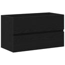 vidaXL Fürdőszoba Székény Fekete Tölgy 80 x 38,5 x 45 cm Szerelt Fa