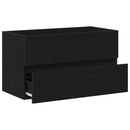 vidaXL Fürdőszoba Székény Fekete Tölgy 80 x 38,5 x 45 cm Szerelt Fa