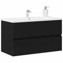 vidaXL Fürdőszoba Székény Fekete Tölgy 80 x 38,5 x 45 cm Szerelt Fa