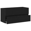 vidaXL Fürdőszoba Székény Fekete Tölgy 90 x 38,5 x 45 cm Szerelt Fa
