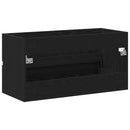 vidaXL Fürdőszoba Székény Fekete Tölgy 90 x 38,5 x 45 cm Szerelt Fa