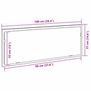 vidaXL LED Fürdőszoba Tükör Fekete tölgy 100 x 8,5 x 37 cm Üveg