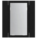 vidaXL fekete tölgyfa LED-es fürdőszobai tükrös szekrény 40 x 12 x 45 cm