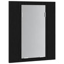 vidaXL fekete tölgyfa LED-es fürdőszobai tükrös szekrény 40 x 12 x 45 cm