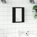 vidaXL fekete tölgyfa LED-es fürdőszobai tükrös szekrény 40 x 12 x 45 cm