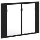 vidaXL Fürdőszobai tükörszekrény Fekete tölgy 60 x 12 x 45 cm Faanyag