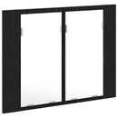 vidaXL Fürdőszobai tükörszekrény Fekete tölgy 60 x 12 x 45 cm Faanyag