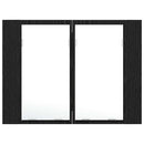 vidaXL Fürdőszobai tükörszekrény Fekete tölgy 60 x 12 x 45 cm Faanyag