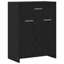 vidaXL Fürdőszoba Székény fiókkal Fekete tölgy 60 x 33 x 80 cm Faanyag