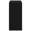 vidaXL Széf LED -es lámpákkal Fekete 80 x 35 x 75 cm Faanyag