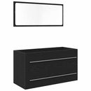 vidaXL Mosdó Szekrény Fekete tölgy 90 x 45 x 1.5 cm Szerelt Fa