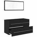vidaXL Mosdó Szekrény Fekete tölgy 90 x 45 x 1.5 cm Szerelt Fa