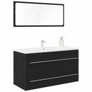 vidaXL Mosdó Szekrény Fekete tölgy 90 x 45 x 1.5 cm Szerelt Fa