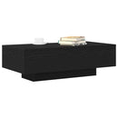 vidaXL Dohányzóasztal Fekete tölgy 100 x 49,5 x 31 cm Faanyag