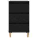 vidaXL Éjjeliszekrény fiókkal Musta tammi 40 x 35 x 69 cm Faanyag