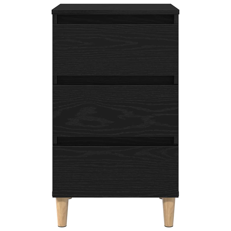 vidaXL Éjjeliszekrény fiókkal Musta tammi 40 x 35 x 69 cm Faanyag