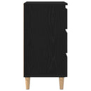 vidaXL Éjjeliszekrény fiókkal Fekete tölgy 40 x 35 x 69 cm Faanyag
