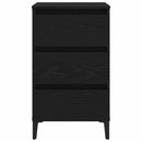 vidaXL Éjjeliszekrény fiókkal Musta tammi 40 x 35 x 69 cm Faanyag