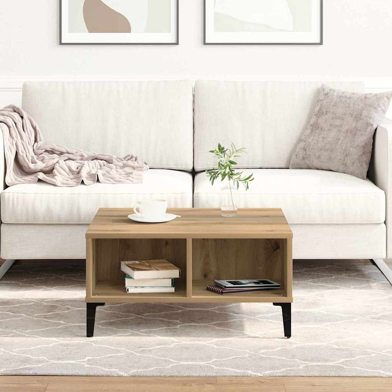 vidaXL Dohányzóasztal Artisan tölgy 60 x 60 x 30 cm