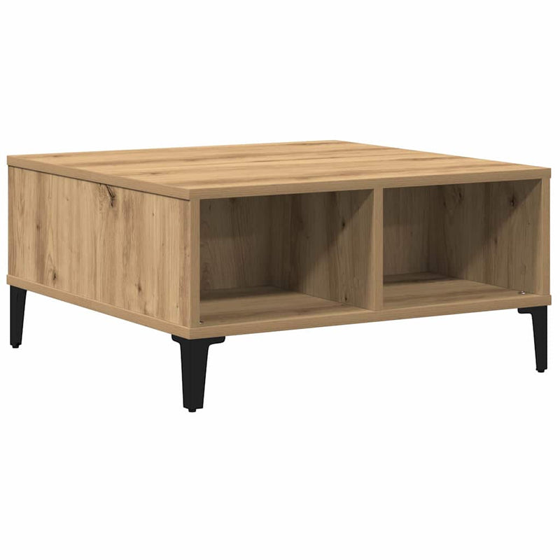 vidaXL Dohányzóasztal kézműves tölgy 60 x 60 x 30 cm Faanyag