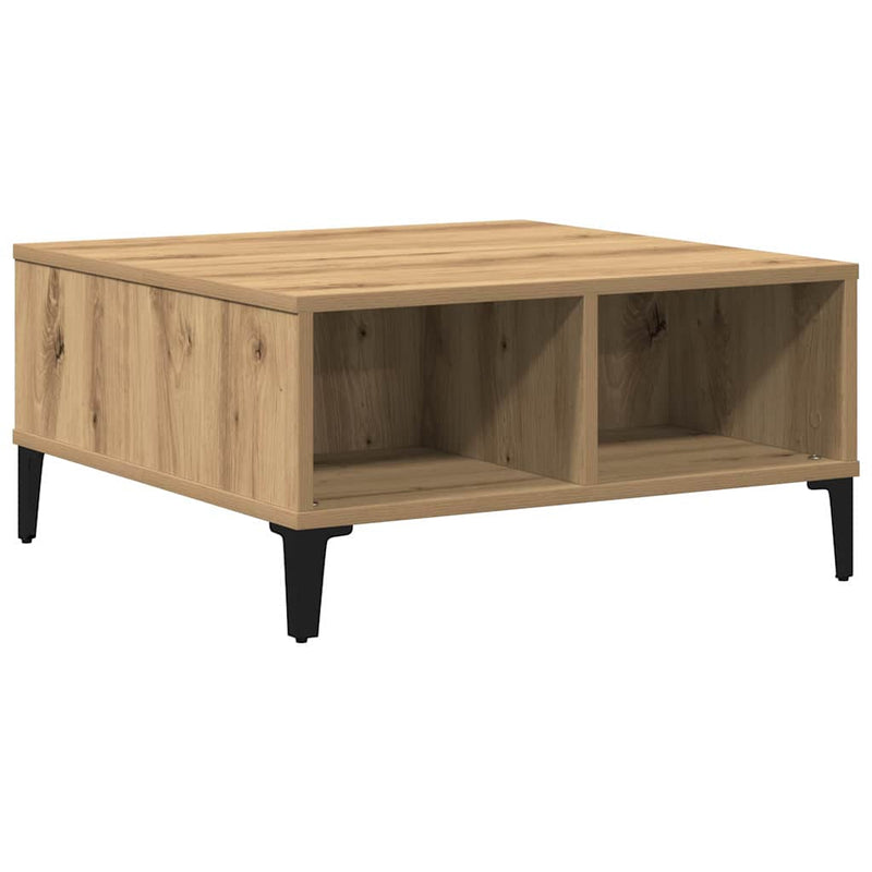 vidaXL Dohányzóasztal kézműves tölgy 60 x 60 x 30 cm Faanyag