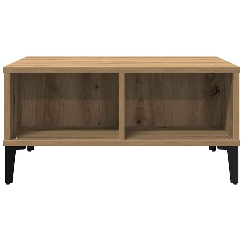 vidaXL Dohányzóasztal kézműves tölgy 60 x 60 x 30 cm Faanyag