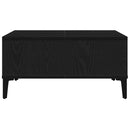 vidaXL Dohányzóasztal Fekete tölgy 60 x 60 x 30 cm