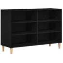 vidaXL Széf Fekete tölgy 103,5 x 35 x 70 cm Faanyag