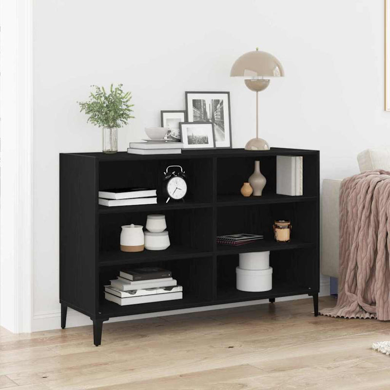 vidaXL Széf Fekete 103.5 x 35 x 70 cm Faanyag