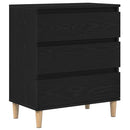 vidaXL Széf fiókkal Fekete tölgy 60 x 35 x 70 cm Faanyag