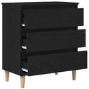 vidaXL Széf fiókkal Fekete tölgy 60 x 35 x 70 cm Faanyag