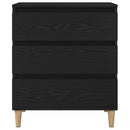 vidaXL Széf fiókkal Fekete tölgy 60 x 35 x 70 cm Faanyag