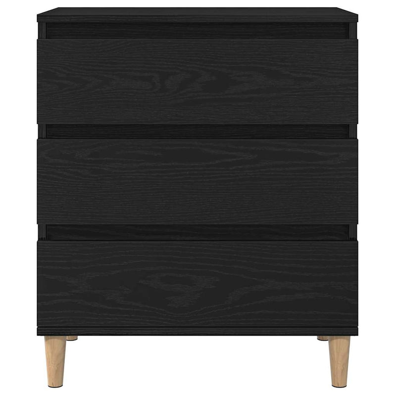 vidaXL Széf fiókkal Fekete tölgy 60 x 35 x 70 cm Faanyag